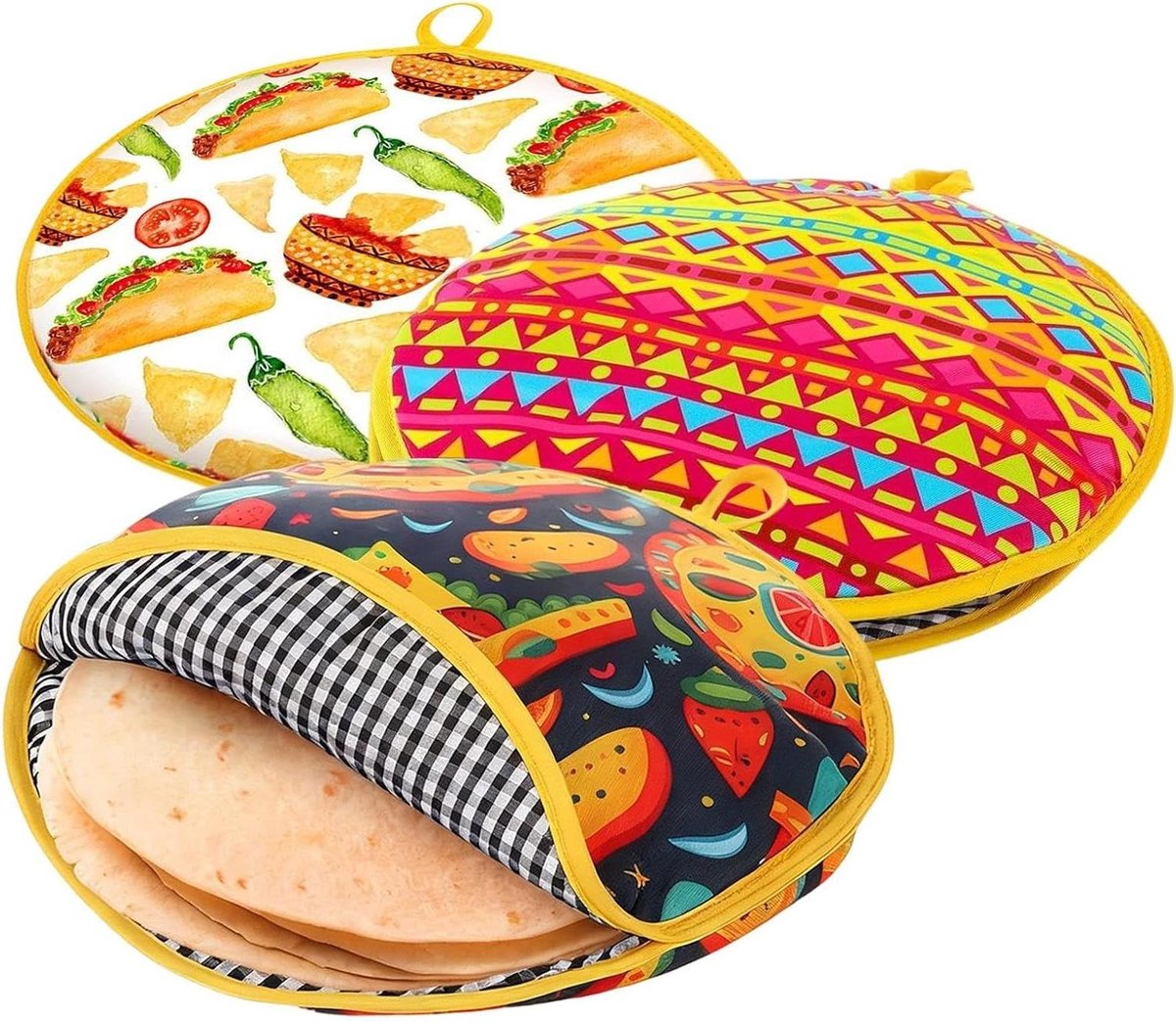 Magnetron Tortilla Houder - Pannenkoek Opbergtas - Warm Tortillas Houden - Geïsoleerde Warmer Pouch - 30 cm Diameter - Meerdere Kleuren