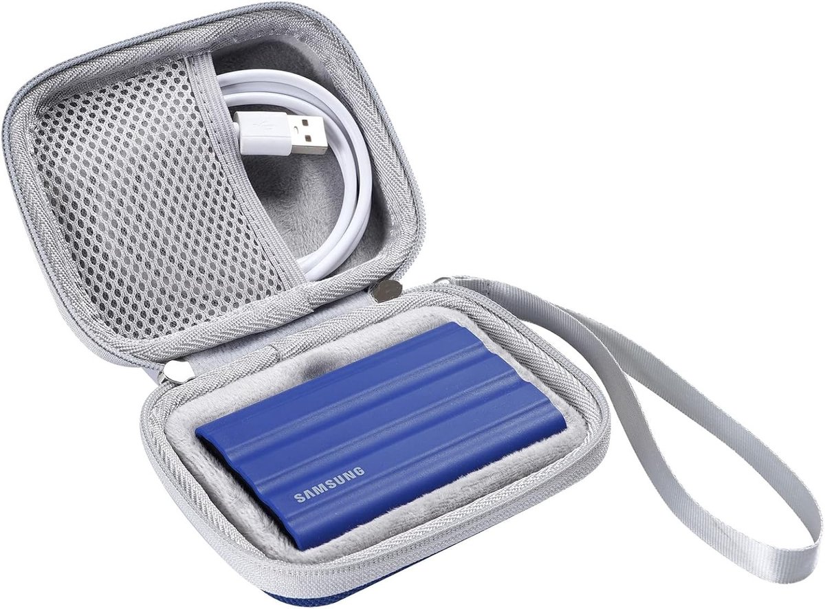 Draagbare Hard Case voor T7 Shield, T9 en T7 Touch 1TB, 2TB, 500GB SSD - Beschermende Reisoplossing (Blauw)