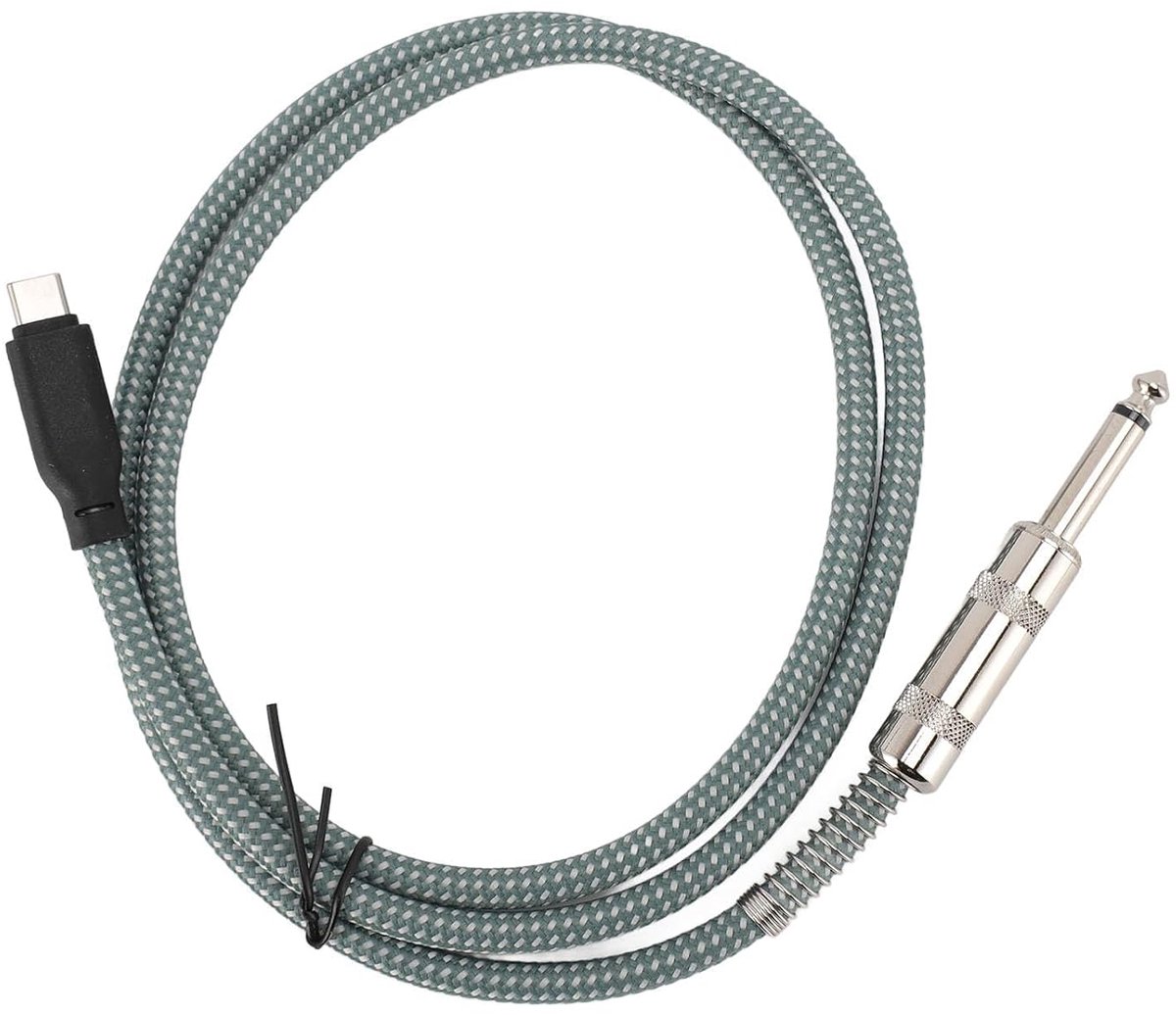 SnelShoppen - 6.35mm naar USB C Kabel Mannetje naar Mannetje Stereo Adapter 1m voor Google Pixel 4XL, Galaxy, Speaker en Mixer - Geluidskabel voor Thu