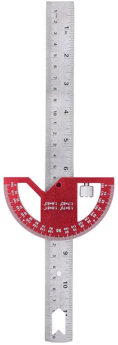 Woodworking Edge Measuring Ruler High Accuracy Woodworking Angle Gauge Multifunctional Construction Angle Gauge for - ShopVlot