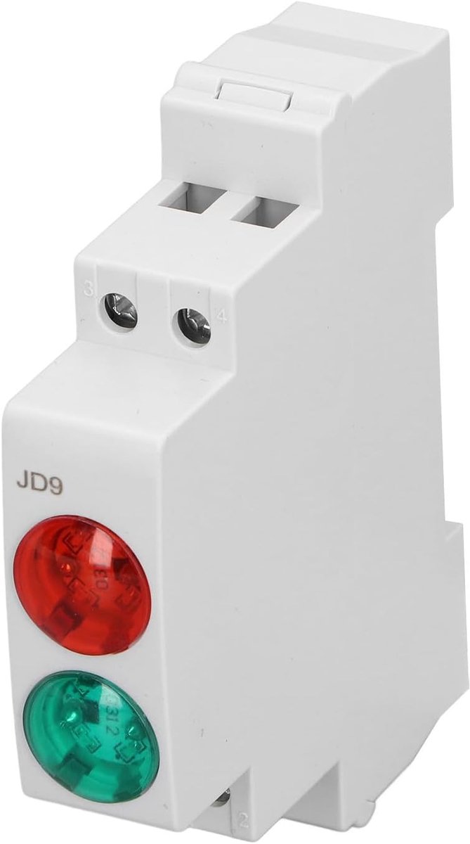 SnelShoppen - Din Rail Signaal Lamp Rood Groen Dubbele Lichten Rail Type LED Indicator Licht voor Verdeelkast CNC Draaibank AC DC 230V