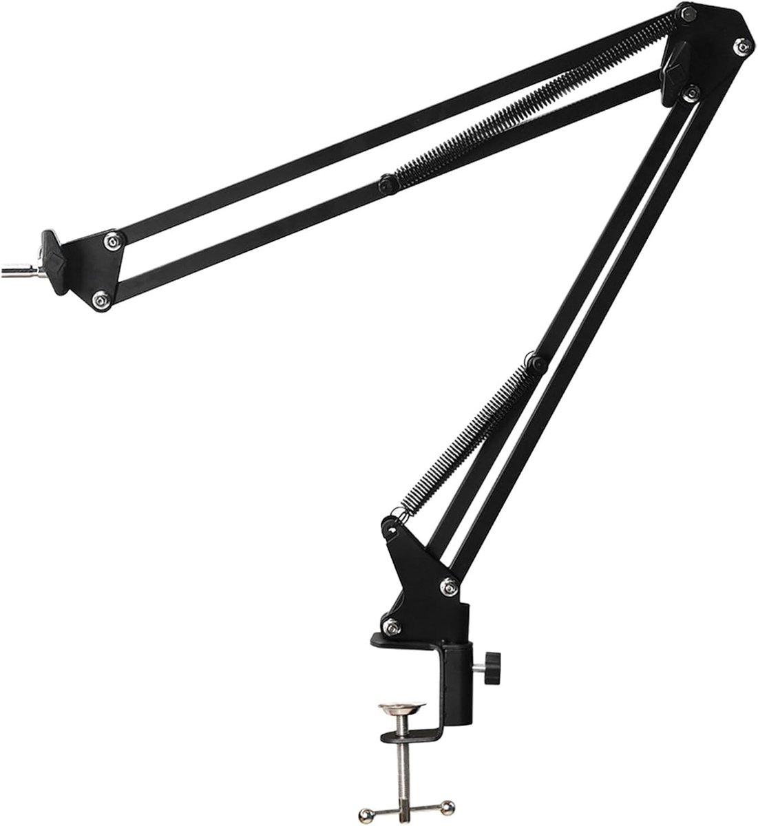 SnelShoppen - Industrieel Microscoop Houder met Verstelbare Microscoop Arm, 42mm Lensring, Flexibele Stand, 360 Graden Verstelbare Arm, Opvouwbare Beu