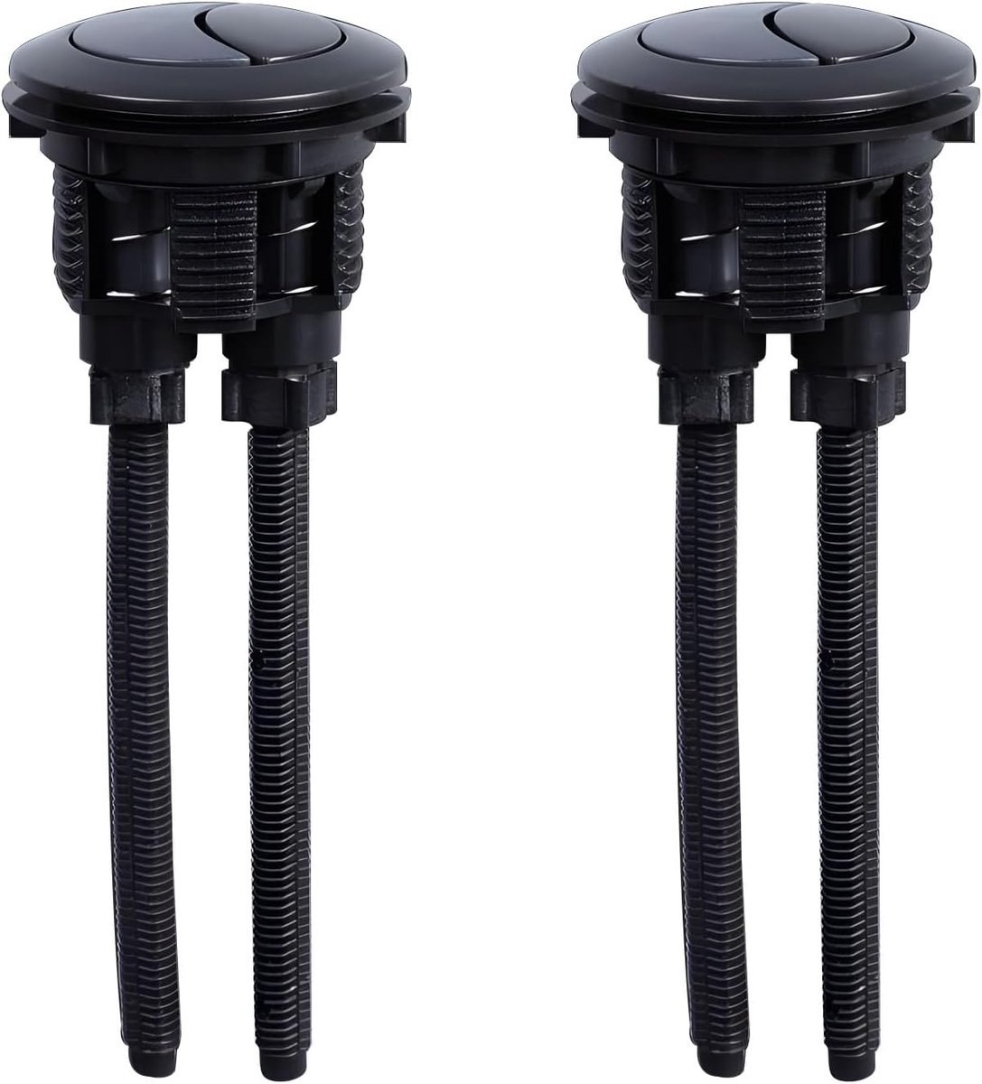 Toiletspoelknop 38mm - Zwart - Dubbele bediening - Eenvoudige vervanging - ShopVlot
