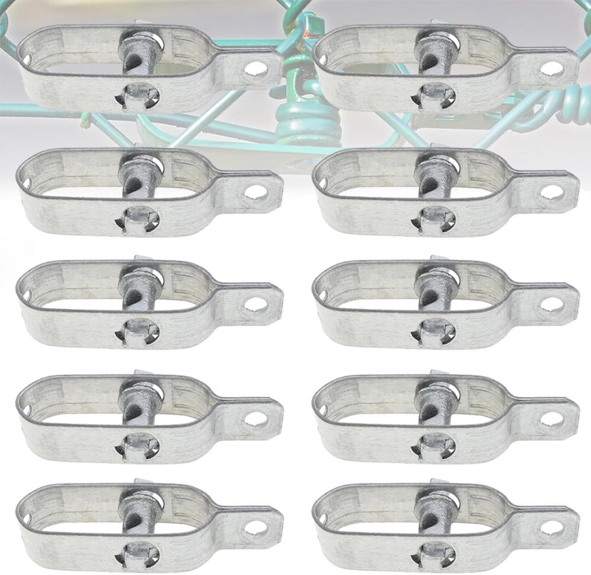 SnelShoppen - 10 Stuks Gaas Tensioners, Draadspanners, Gegalvaniseerd Staal, 90 mm, Touwspanner voor Spanningdraad, Tuin, Camping, Bouwprojecten