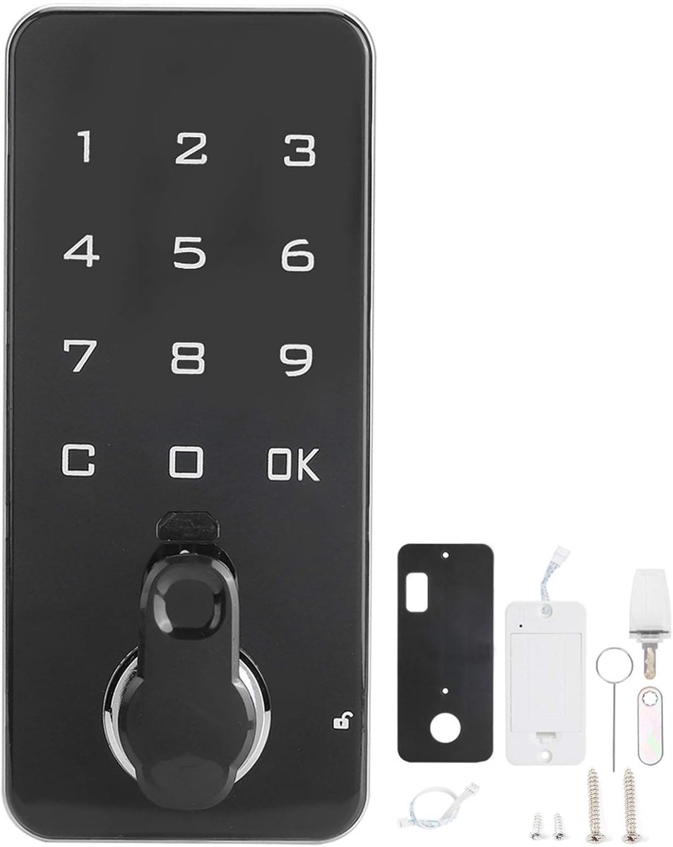 SnelShoppen - Elektronisch Deurslot, Digitale Combinatieslot 4-15 Cijfers, Mechanisch Wachtwoord Deurslot, Sleutelloze Toegang voor Kasten en Deuren