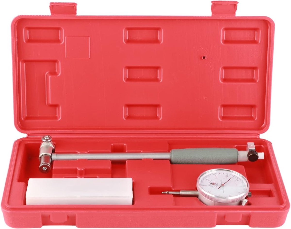 SnelShoppen - Dial Bore Gauge 50-160MM Diameter Indicator Meetinstrument Set Met Hoge Nauwkeurigheid Voor Werkstukken, Verstelbare Anvils, Gebruiksvri