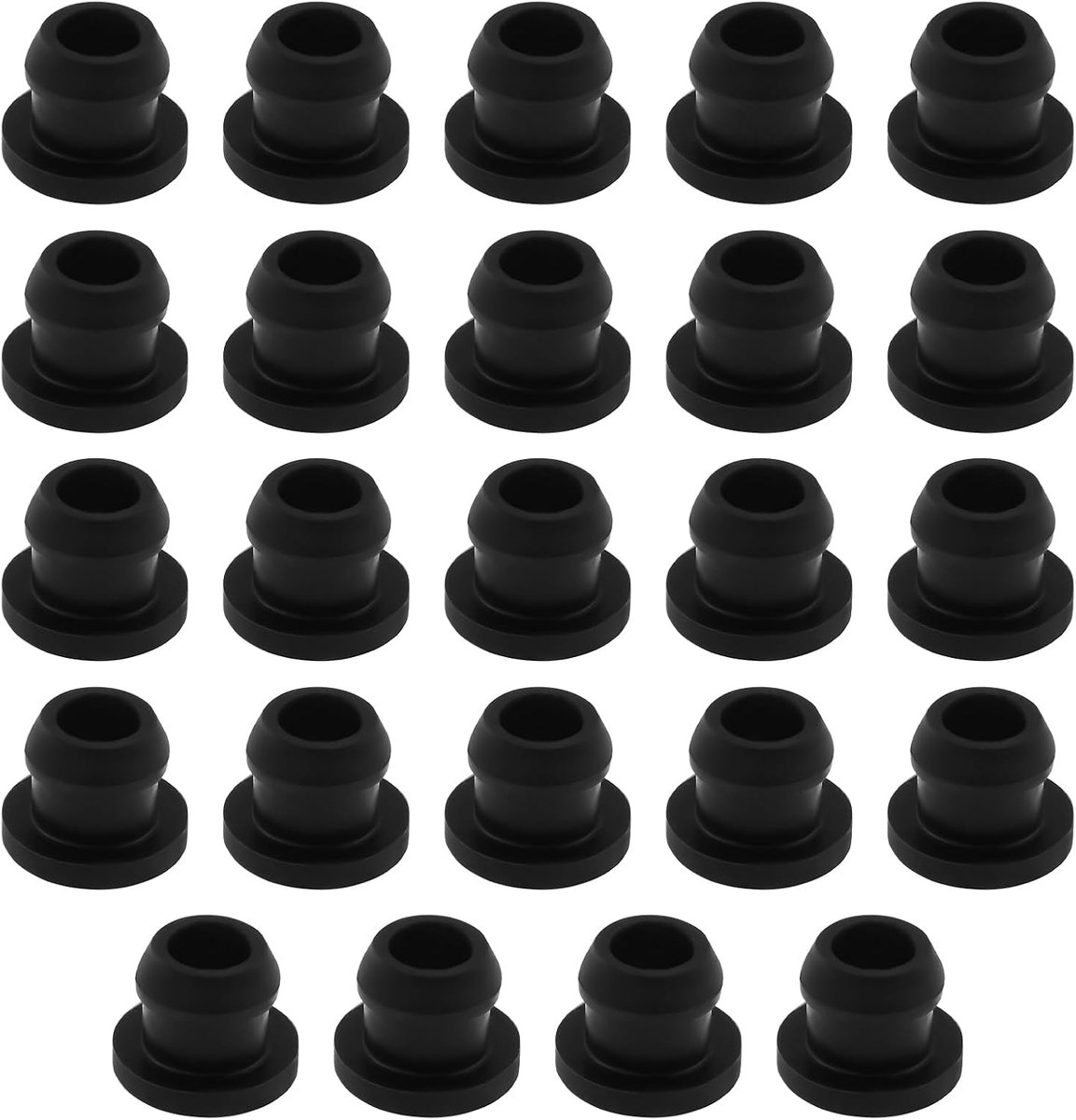 SnelShoppen - 24 Stuks Potdrager Rubber Voetjes Pot Ondersteuning Rubber Grommets voor Stove Rack Voeten Covers met Draad Diameter 5mm