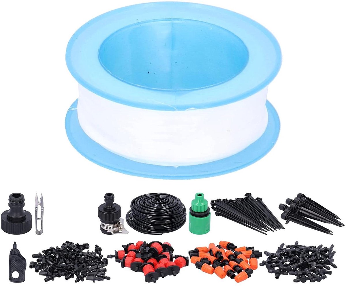 Tuinirrigatiesysteem - Druppelslang Kit - Planten Water Geven - Instelbare Watergift - 30M Slang - Grijs