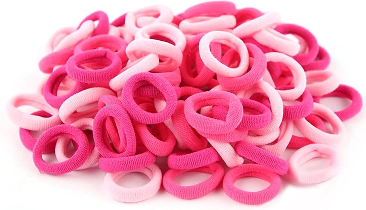100 Pieces Mini Hair Bands, Small Elastic Hair Bands Hair Bobbles for Girls, Multicoloured Elastic Hair Bands for - ShopVlot