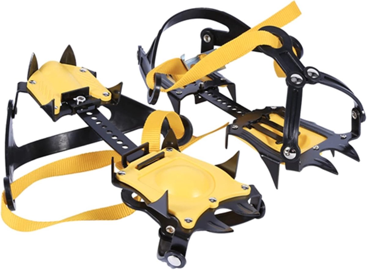Crampons voor Schoenen met 10 Tanden - Verstelbare IJs Grip voor Wandelen op Sneeuw en IJs, Ideaal voor Outdoor Activiteiten en Bergtochten