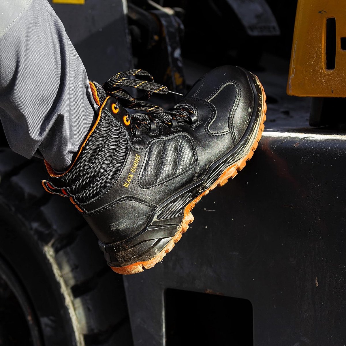 Veiligheidsschoenen heren 46 - leren met composiet neus - lichtgewicht en anti-slip - ideaal voor werk - SnelShoppen