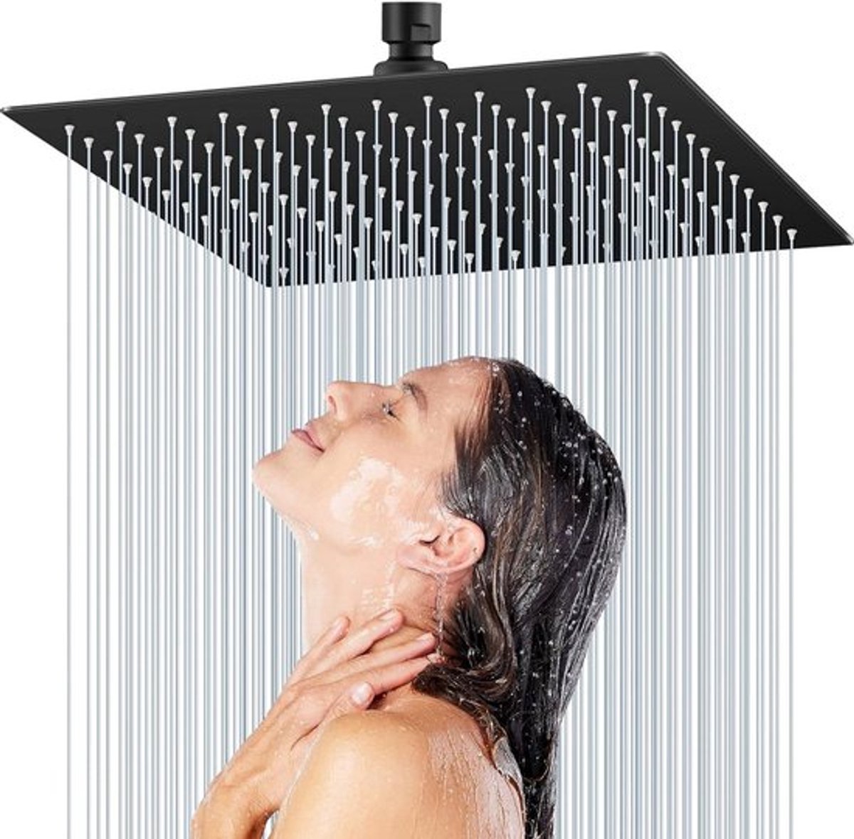 Regendouchekop Vierkant 30x30cm (12 inch) van RVS, Luxe Regen Douchekop voor Badkamer, Hoogwaardige Doucheset met Modern Design