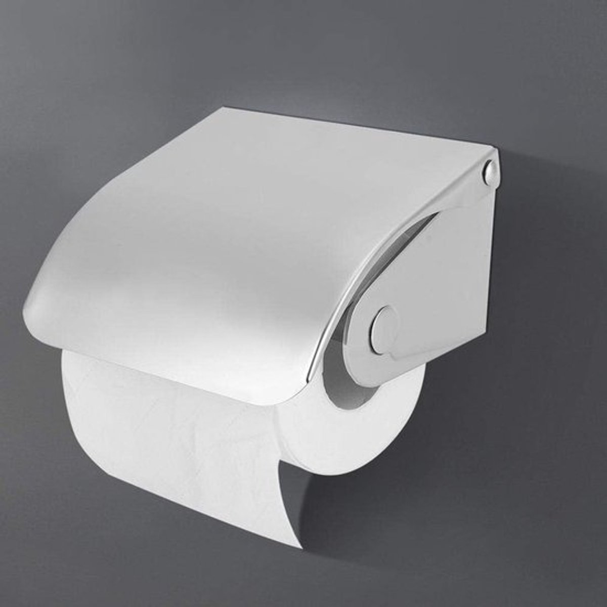 Ruimtebesparende Wandgemonteerde Toiletpapierhouder, Roestvrij Staal Tissuehouder voor Thuis en Commercieel Gebruik