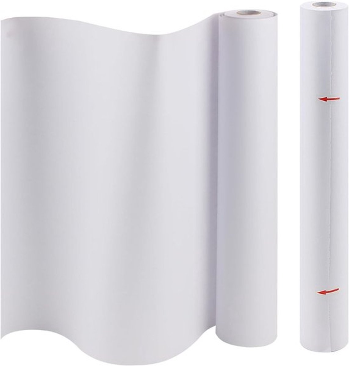 2 Stuks Witte Tekenpapier Rol 44cm x 25m, Ideaal voor Schilderen, Tekenen en Muurkunst