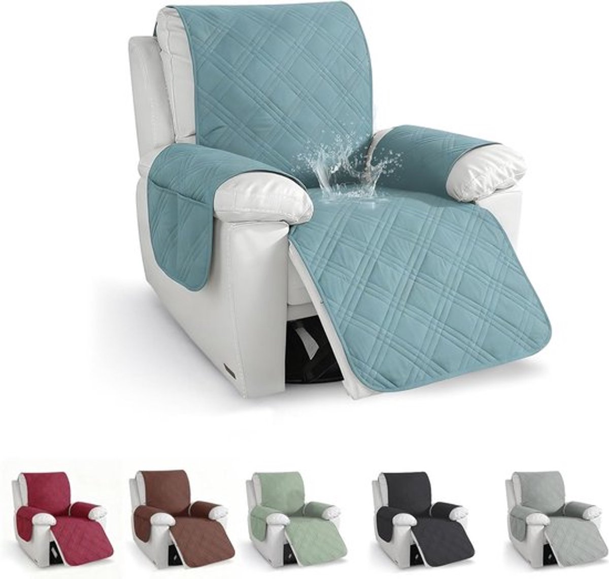 Comfortabele Relaxfauteuil Kussen met Armleuningen, Antislip Bescherming, Waterdicht en Wasbaar, Perfect voor Huishoudens met Kinderen en Huisdieren, Meubelbeschermer voor Elke Woonkamer