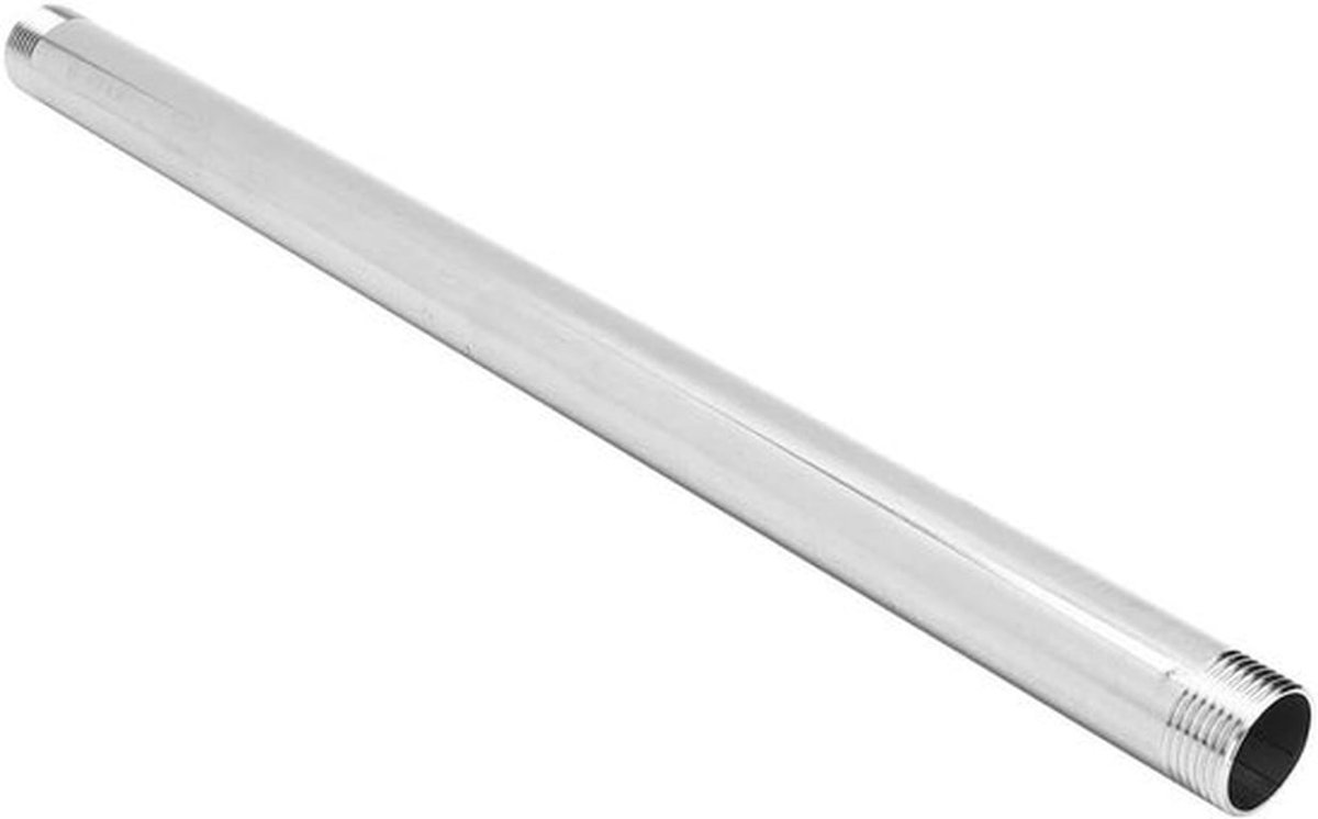 Roestvrij staal Mannelijke Draad-Pijp Nippel Adapter voor Sanitair en Gaswaterinstallaties - 50 cm Accessoire voor Pijpsystemen en Installatiemateriaal