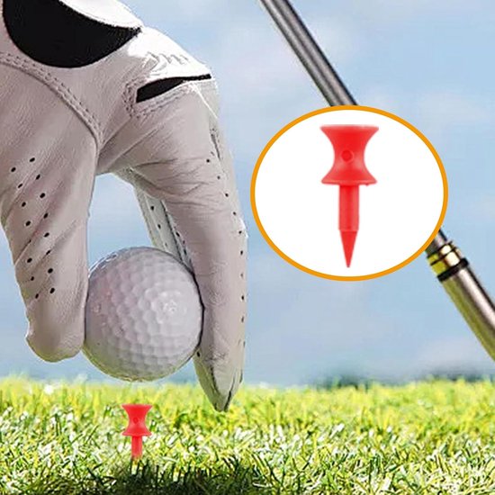 Golf Tees - Golf T-shirts - Golf Training - Duurzame Rubberen Hoes - 31mm 100 stuks - Gekleurd van GOLF — afbeelding 2