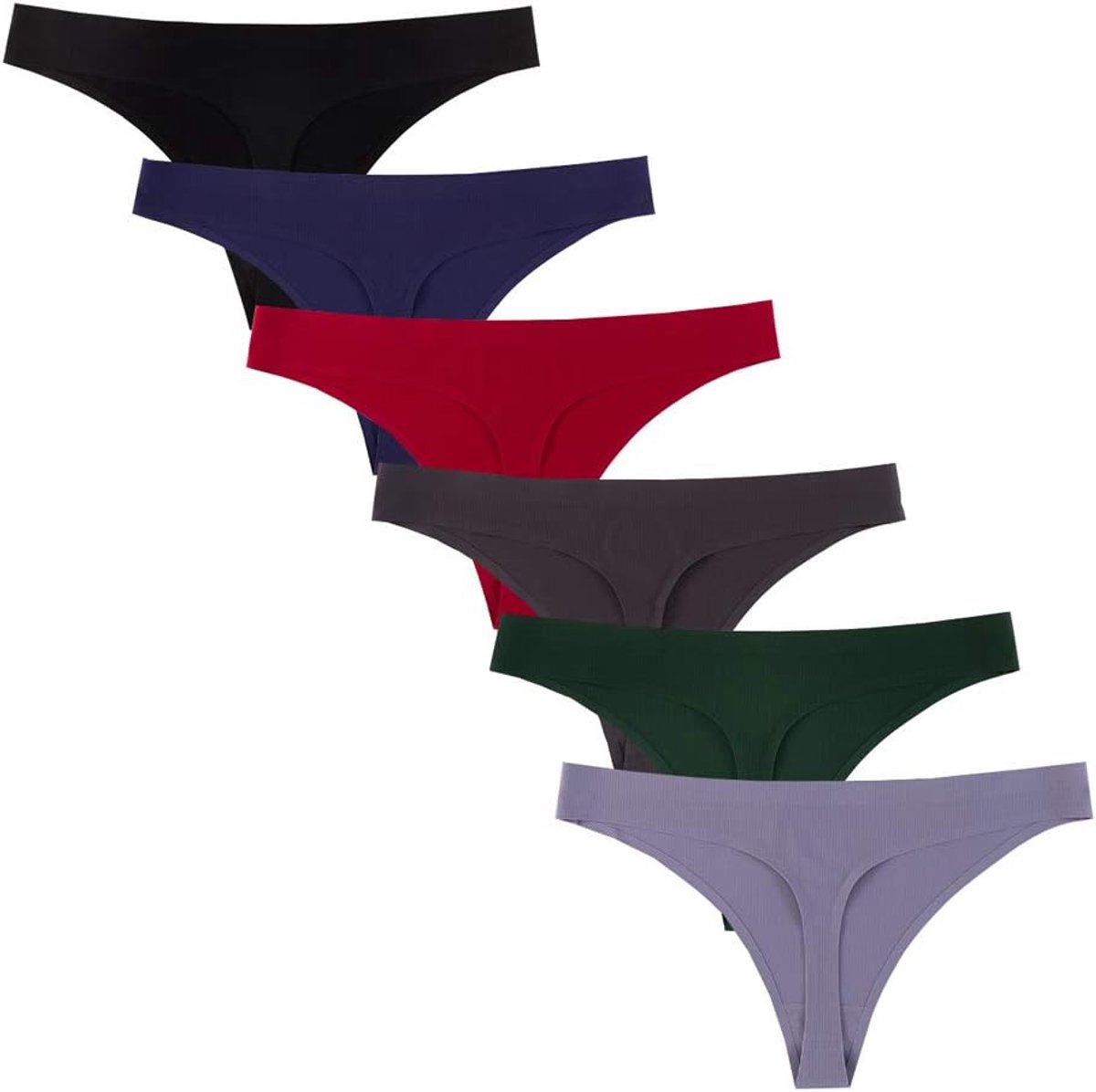SnelShoppen - 6 Stuks Lingerie voor Vrouwen, Naadloze String Ondergoed van IJszijde, Comfortabele Thong Stijl, Maat L, Perfect voor Elke Gelegenheid