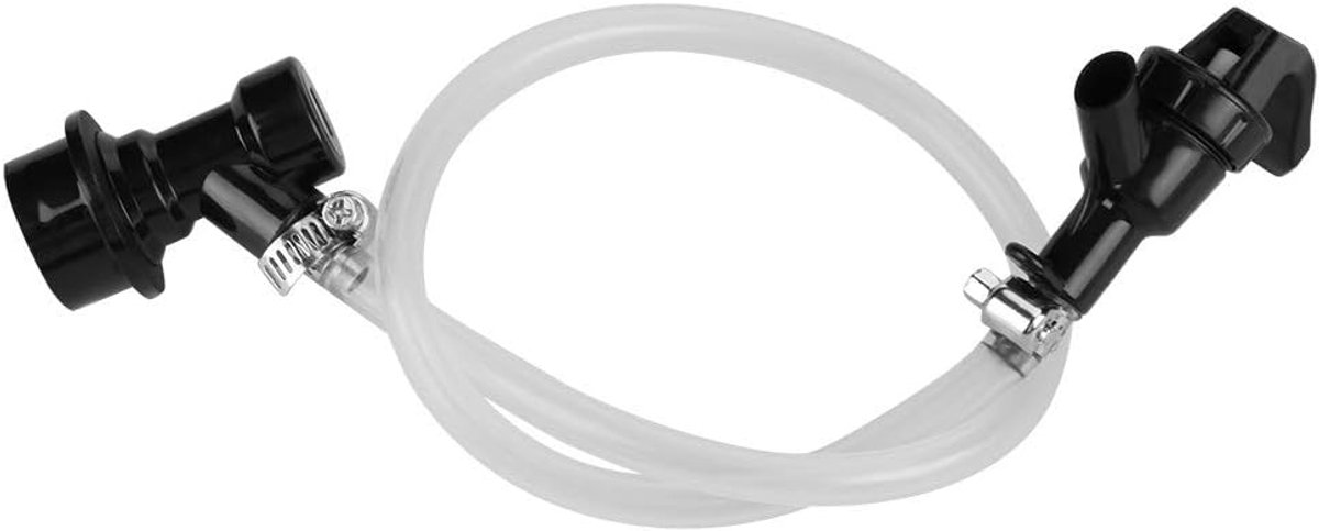 SnelShoppen - SEAFRONT Bier Tap, Bierleiding met Picknick Tap voor Feesten en Bal Lock voor Scheiden van Bierfust, Transparant, 50 cm