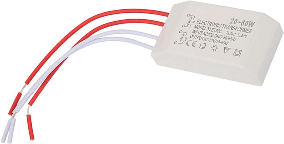 SnelShoppen - Elektronische Transformator AC 220V naar AC 12V Spanning Converter voor G4/G5.3 Halogeen Lamp Beads, Halogeen Lamp Cup, Quartz Lamp Cup