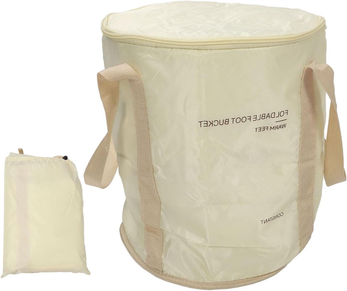 Opvouwbare Voetbadzak - Draagbaar Voetenbad - Voet Ontspanning - 5 Lagen Isolatie - 38 x 28 x 7 cm - Grijs