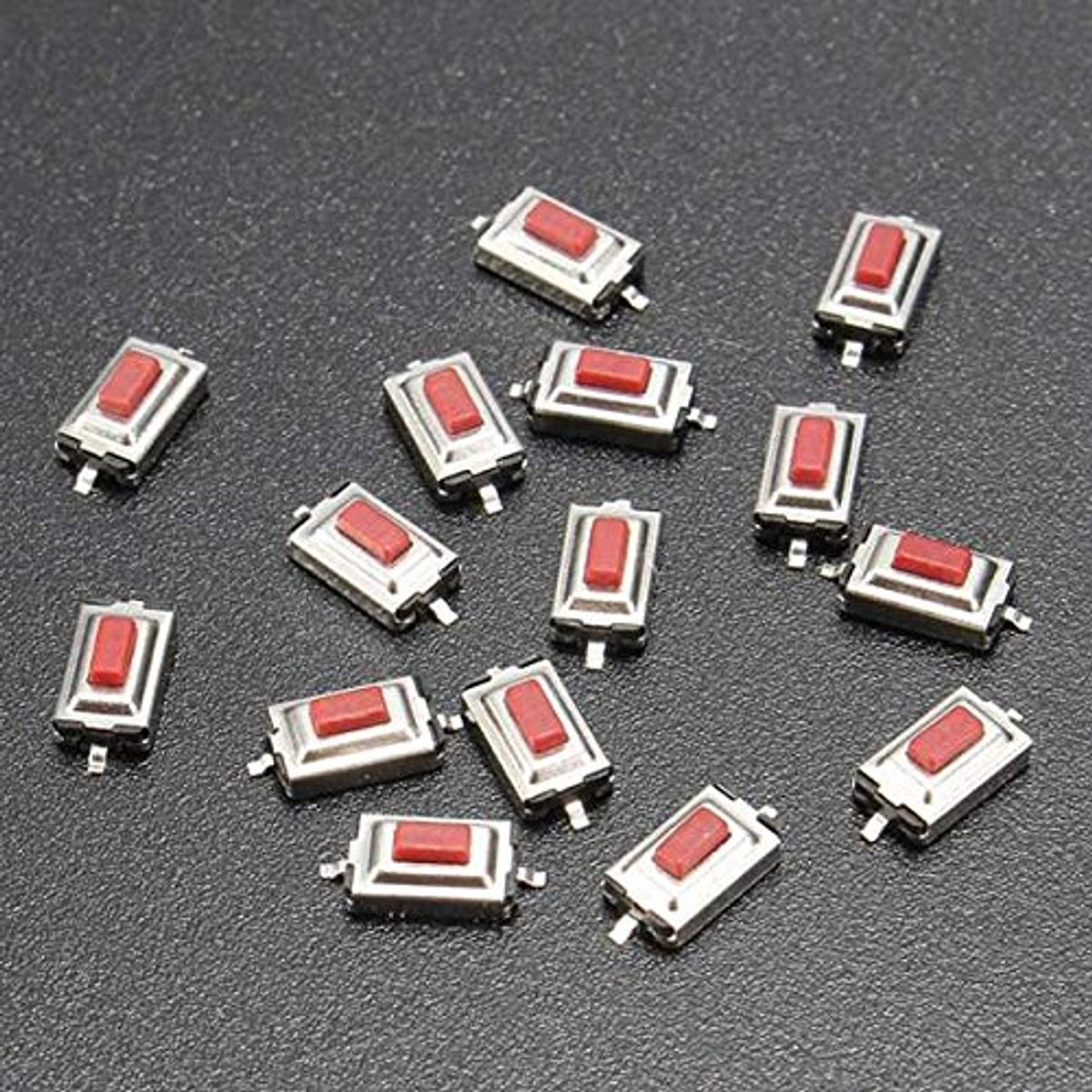 SnelShoppen - 15 Stuks 3x6x2.5MM Momentary Tactiele SMD Micro Switches - Push Button Schakelaar - 12V - 50mA - Compact en Betrouwbaar voor Elektronisc