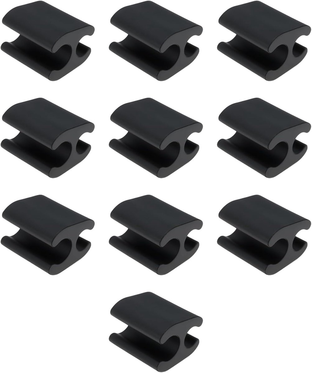 SnelShoppen - 10 Stuks Fiets Remkabel Klemmen voor 4mm en 5mm Versnellingskabels - Duurzaam Plastic - Kabelondersteuning voor Fietsen