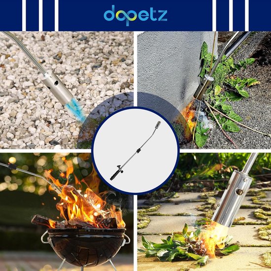 Onkruidbrander Gas - Vlammenwerper Tuin - Onkruid Verwijderen - Automatische Ontsteking - 80 cm - Zwart — afbeelding 4
