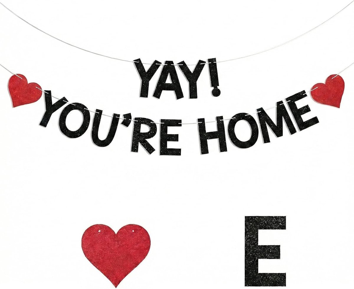 Welkom thuis banner, welkom thuis slinger, welkom thuis decoratie welkom thuis banner voor vriend familielid baby - ShopVlot