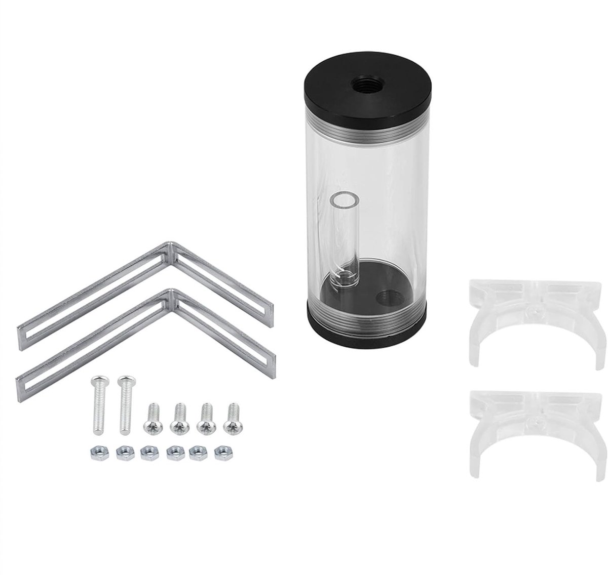 Liquid Water Cooling - Waterkoeling Systeem - Transparant - PC Koeling - Cylinder Water Tank - Geschikt voor Desktop - Acrylic Tank