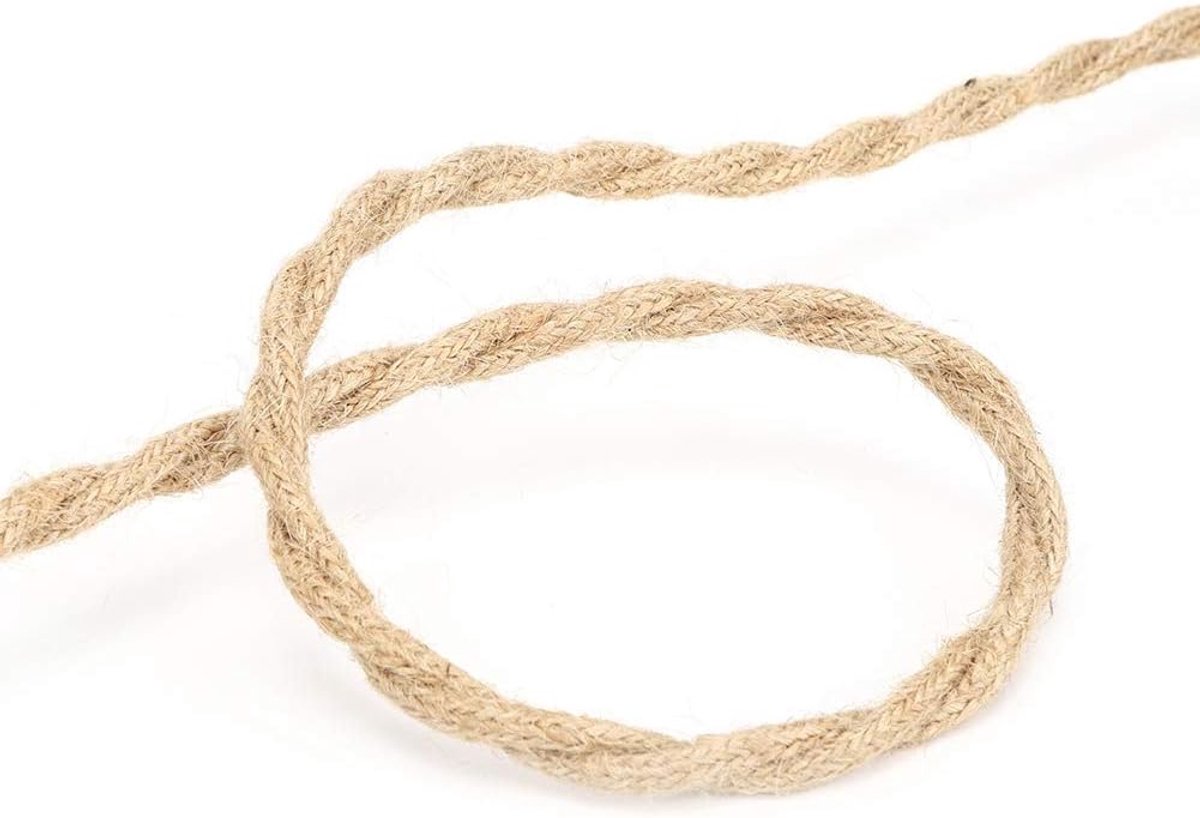 SnelShoppen - Vintage elektriciteitsdraad DIY kabel 0.75 mm2 koper met henneptouw voor hanglampen, duurzaam en kleurvast, ideaal voor sfeervolle verli