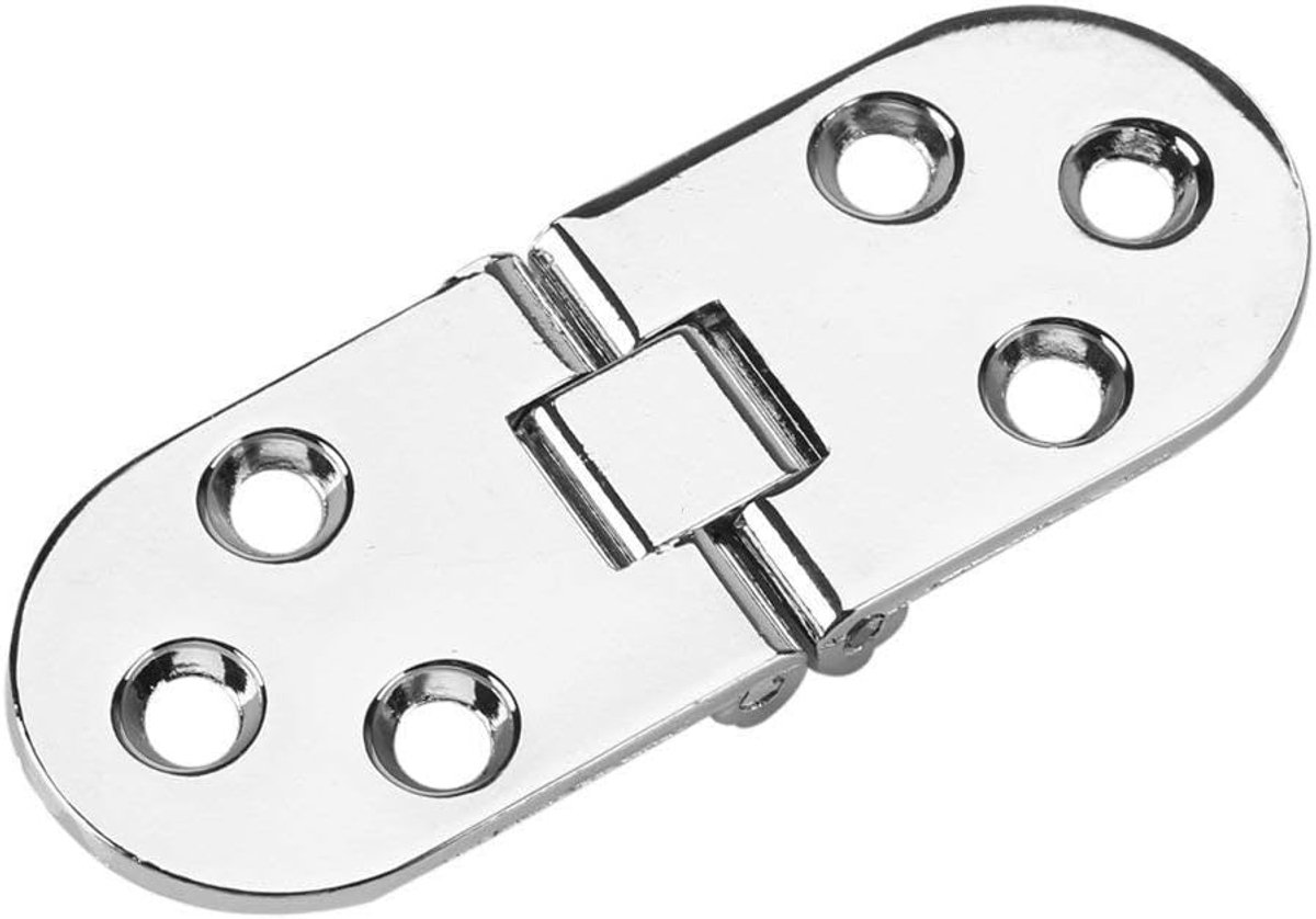 SnelShoppen - 80mm x 30mm Table Hinge - Zinklegering Met Ronde Hoeken - Ideaal Voor Vouwtafels, Deuren, Raam, Kantoormeubilair - Eenvoudige Installati