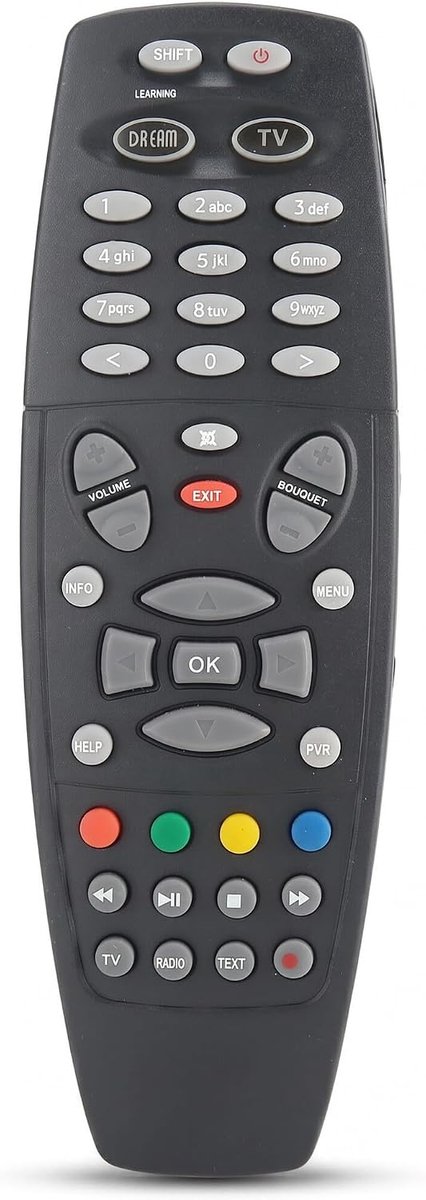SnelShoppen - Vervangende Afstandsbediening voor Dreambox 800HD 800SE DM800C/S/SE Slimme TV Set-Top Box - Geen Programmatie Nodig - Extra Bereik - Sta