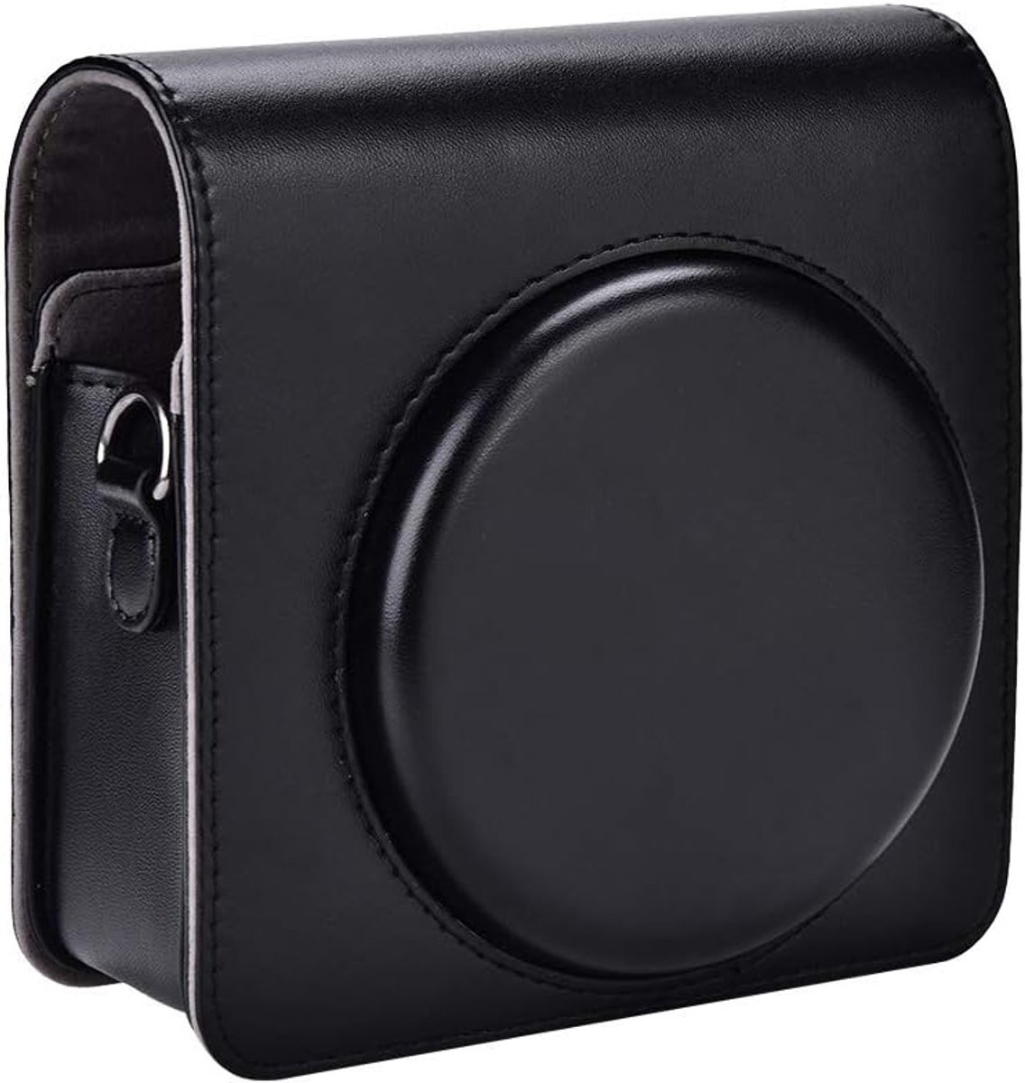 SnelShoppen - Beschermende Draagtas voor Camera, PU Leder met Band, Geschikt voor SQ6 Instax, Zwart, Duurzaam en Handig voor Fotografie