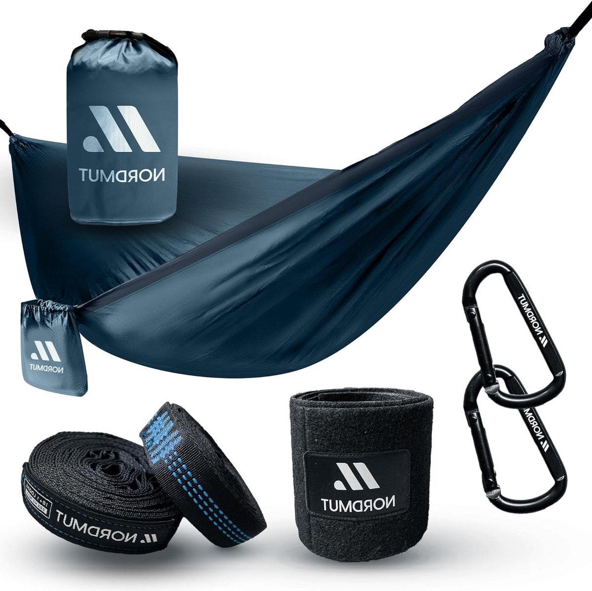 Outdoor Hangmat - Dubbele Hangmat - Kamperen Tuin - Inclusief Montageset - 170x300 cm - Blauw