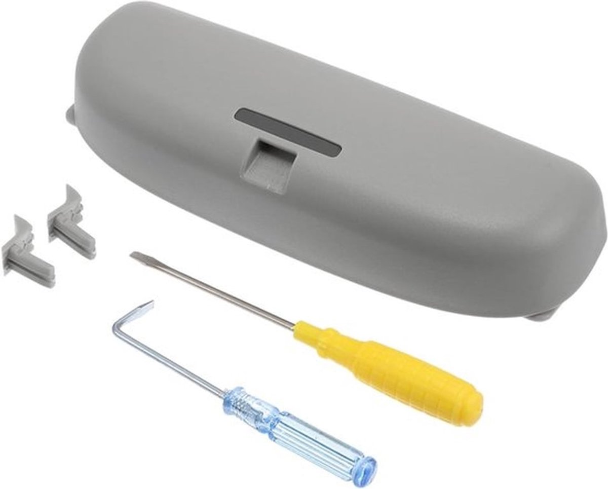 Zonnebril Case voor Auto - Brillen Houder Opbergdoos voor Toyota Camry 2018-2022, Grijs, ABS en Flocking Doek, 1 Set