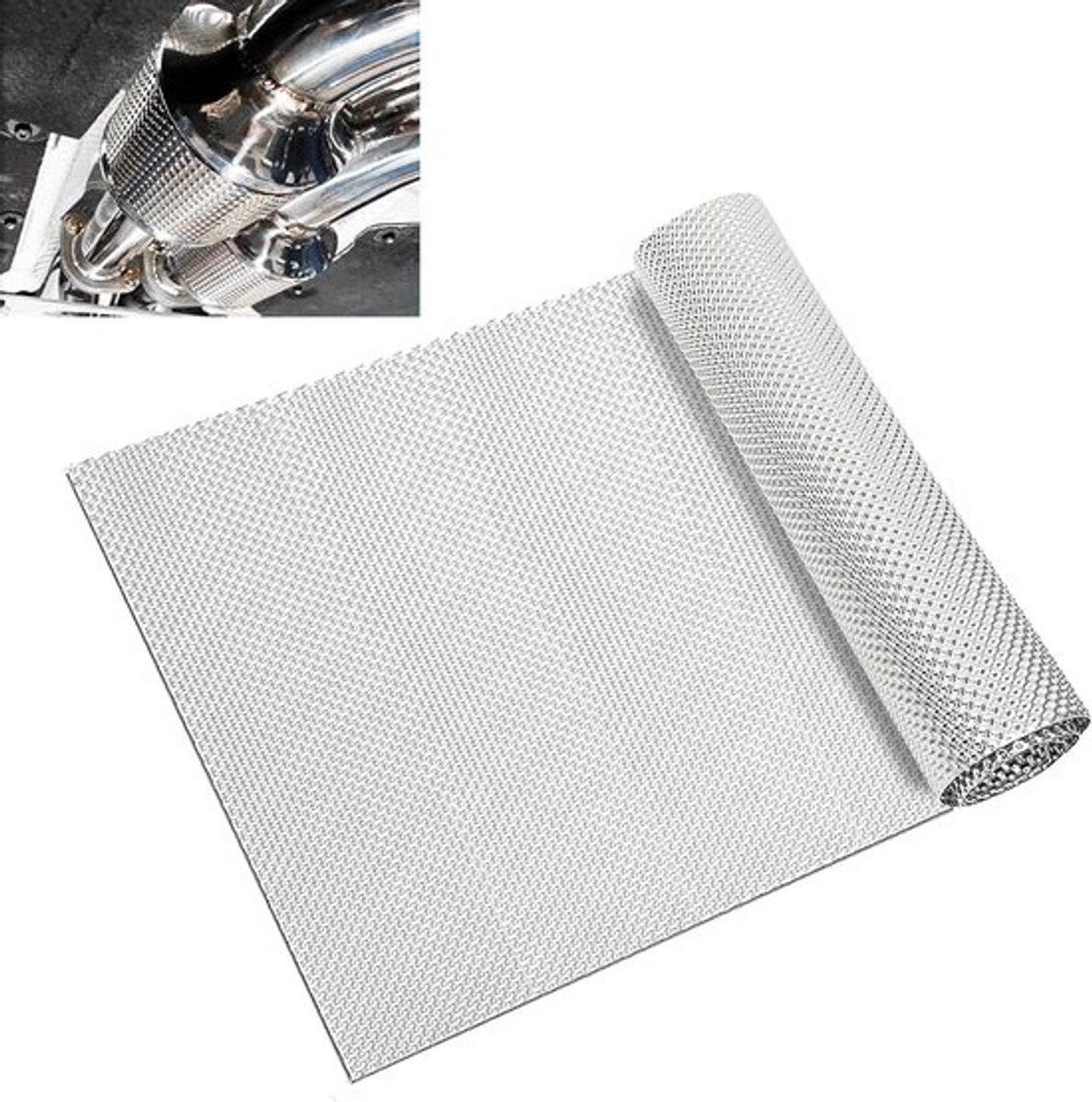 Thermische Isolatiefolie van 0,5 mm, Geprofileerd Aluminium voor Auto en Motor, Hoge Temperatuur Bescherming tot 650°C, Flexibel en Duurzaam