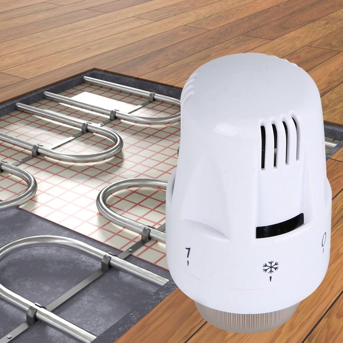 Thermostatische Radiatorkraan - Temperatuurregelaar Klep - Verwarming Regelen - Messing Klephuis - Standaard Schroefdraad - Messing