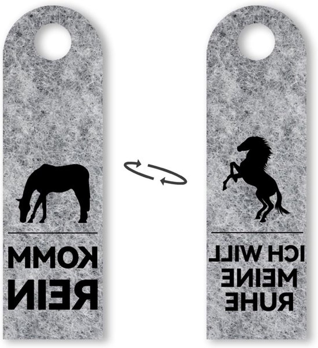 2 Stuks Deurhanger Niet Storen - Kom Binnen, Ik Wil Rust, Deurbordje voor Kinderkamer, Cadeau voor Meisjes en Tieners, Paarden Thema, Decoratie voor Deur