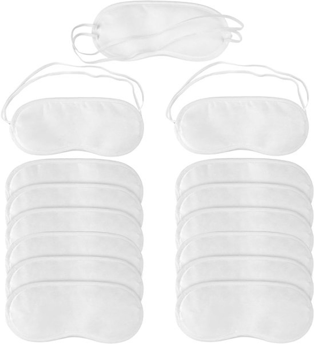 15 Lichtgewicht Wegwerp Oogmaskers - Ademend Comfortabel Witte Slaapmaskers - Zachte Oogafdekking voor Slaap, Zakenreizen en Lunchpauzes