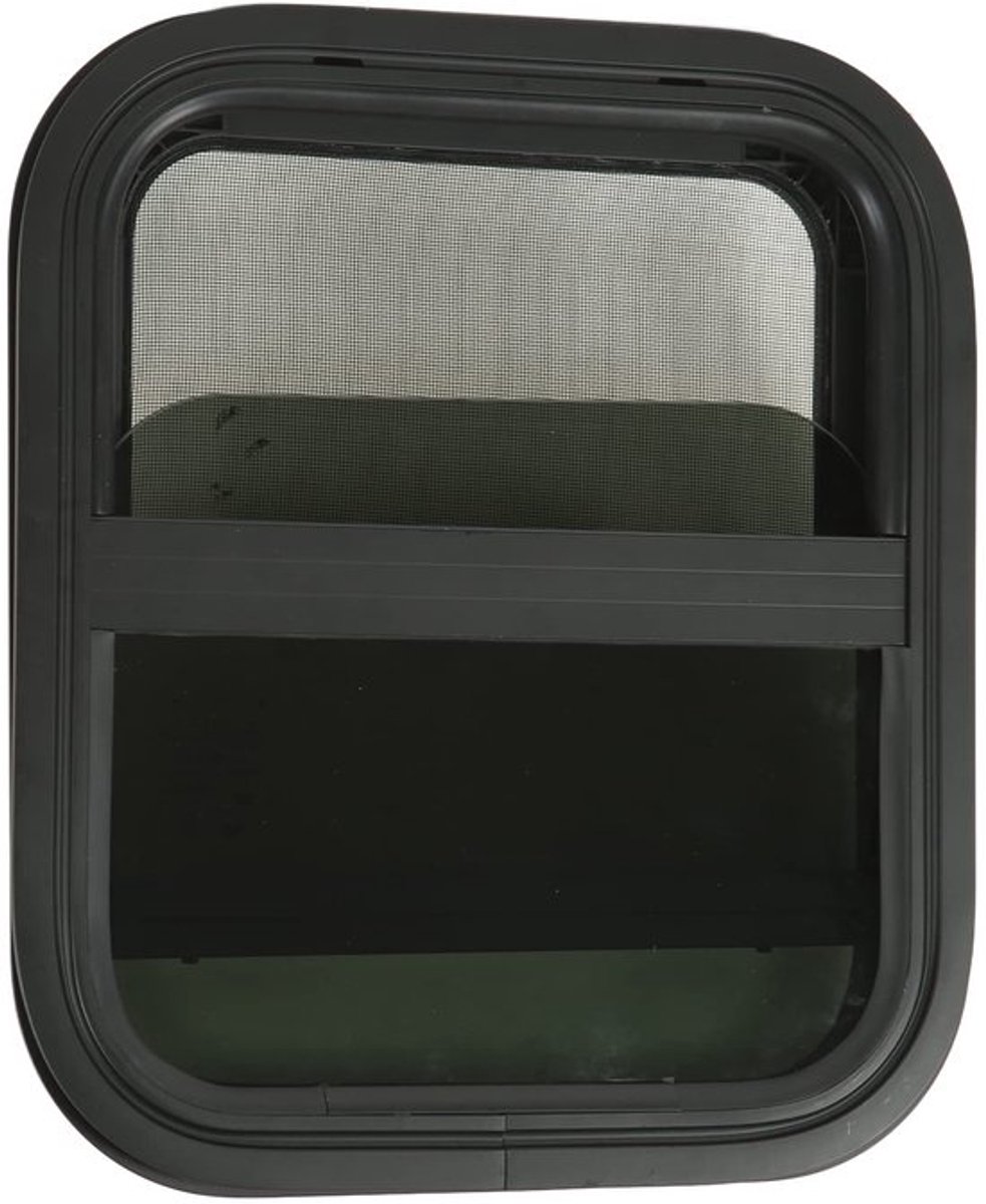 Schuifraam Waterdicht - Gehard Glas - Aluminiumlegering - Privacy - Installatiegrootte 410x355mm - Camperraam