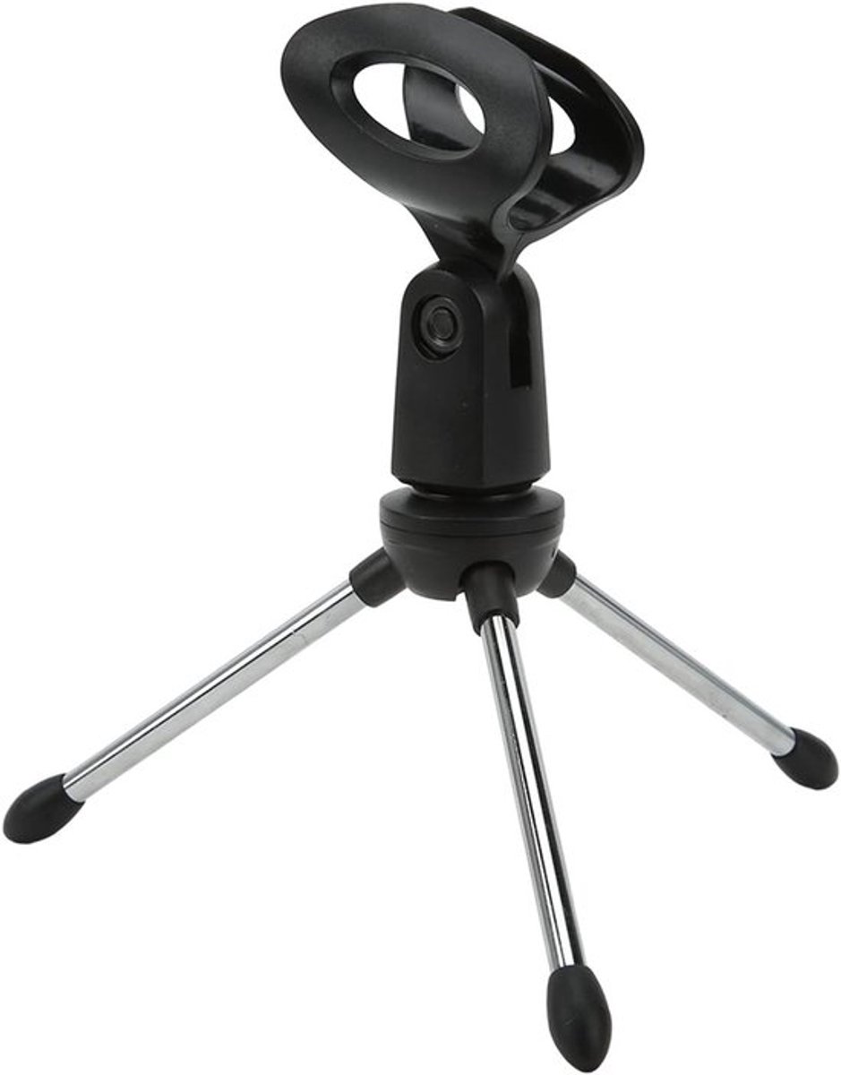 Verstelbare Microfoonstandaard voor Bureau, Tripod Microfoonhouder met Afneembare Clip en 5/8-Inch Draad, Ideaal voor Conferenties en Live-uitzendingen