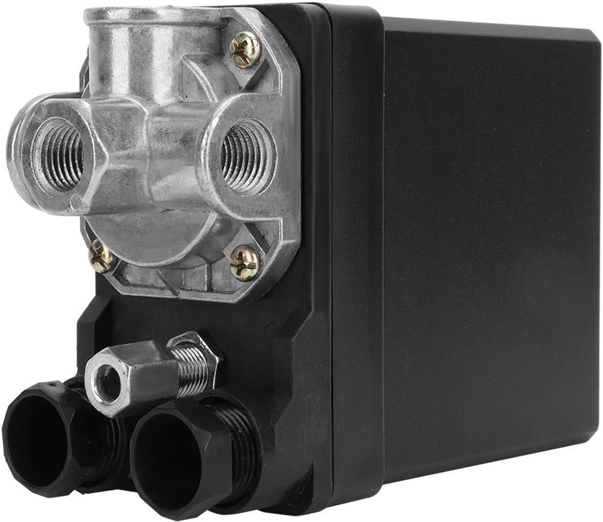 SnelShoppen - Drukschakelaar Controle 380V 3-Fase 4-Gat Verticaal Type, Luchtcompressor Controleklep G1/4" voor Efficiënt Energiebesparing