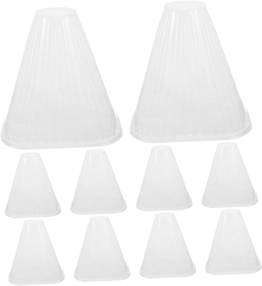 Plantenbeschermers - Beschermhoezen - Zaailingen Verzorgen - Herbruikbaar Plastic - 10 Stuks - Transparant