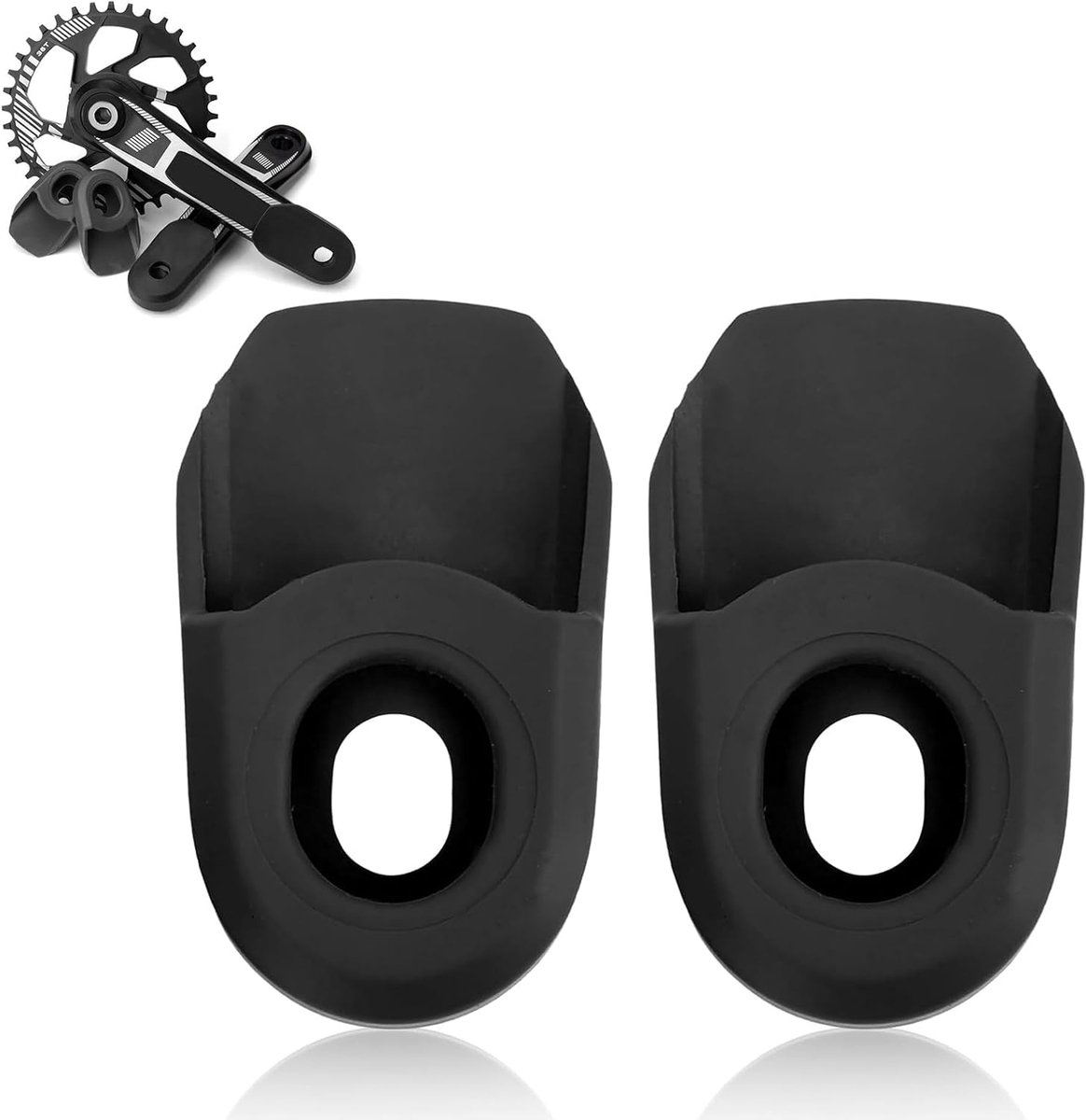 SnelShoppen - 1 Paar Crank Arm Beschermers Fiets Zolen Crank Siliconen Deksel Beschermende Crankset Shell Case Fiets Onderdelen voor Bijna Alle Mounta