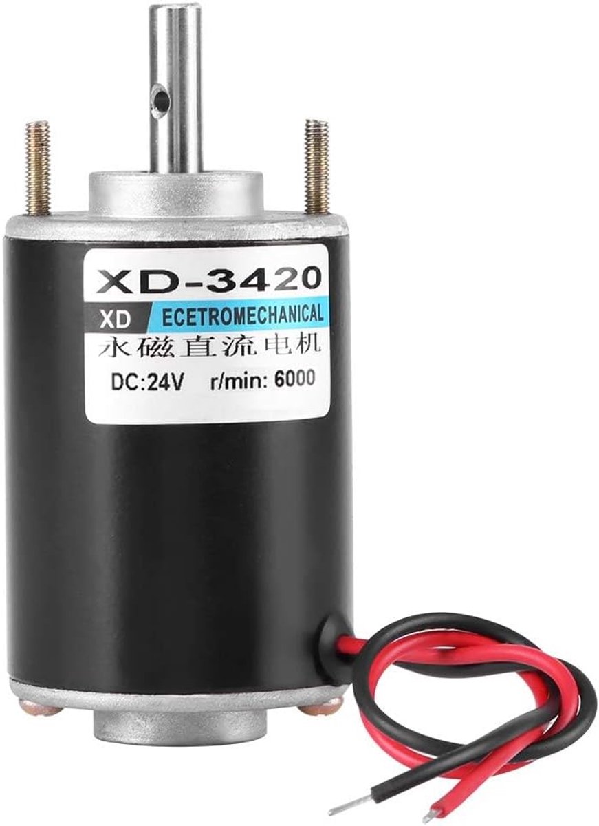 SnelShoppen - DC Elektrische Motor met Hoge Koppel voor Generator Permanent Magnet Hoge Snelheid Motor voor Slijpmachine (7000RPM 24V)