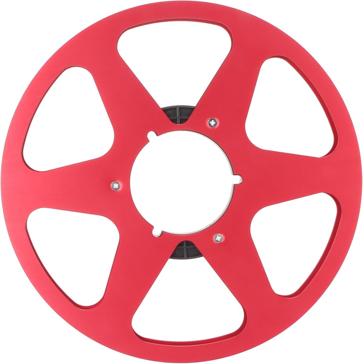 SnelShoppen - Lege Bandspoel 1/4 10.5 Inch 6 Gat Universele Open Spiraal Geluidsband Lege Spoel, Aluminium Opname Spoel voor Bandrecorders (Rood)