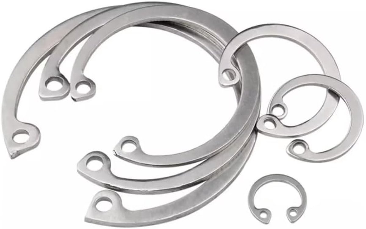 SnelShoppen - RVS Snap Ring Circlips C-Clips Externe Bevestigingsring Circlip M40 - 10 Stuks - Roestvrij, Corrosiebestendig, Duurzaam
