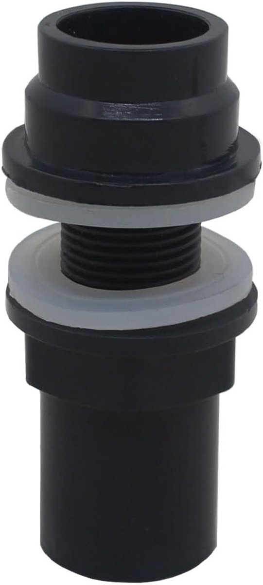 SnelShoppen - PVC Tank Doorvoerpunt Regenwaterafvoer voor Regenvat Schroefverbinding, Wateropslag, Tuin, 1 Stuk, Duurzaam en Handig