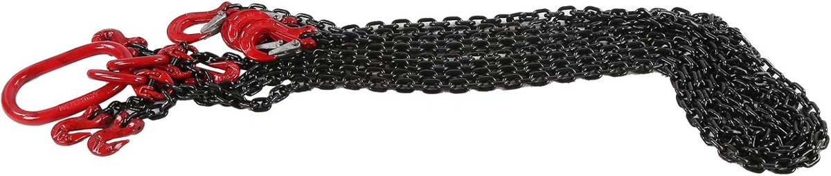 SnelShoppen - Verstelbare Ketting Sling 2 Meter 1 Ton 6 Mm, Duurzame Staal, Perfecte Vervanger voor Zware Ladingen, Effectief voor Hefwerkzaamheden